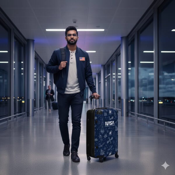 Blueprints Pattern NASA Luggage Wheeled Suitcase
