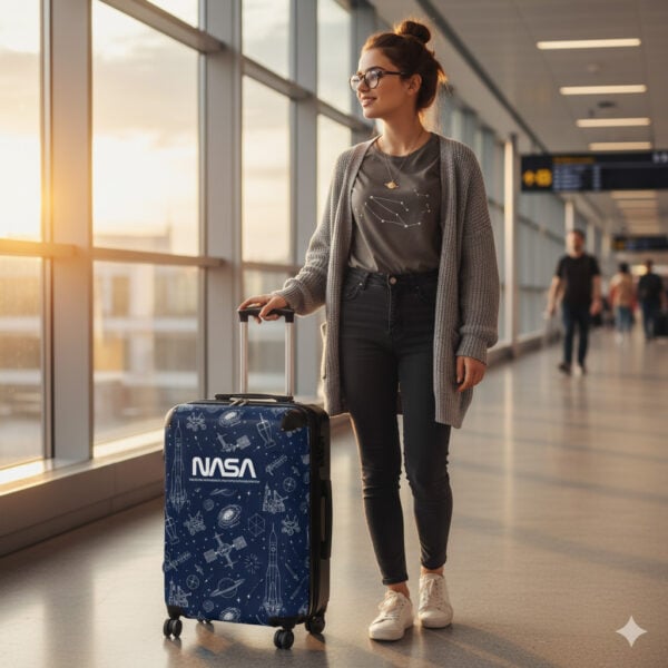 Blueprints Pattern NASA Luggage Wheeled Suitcase