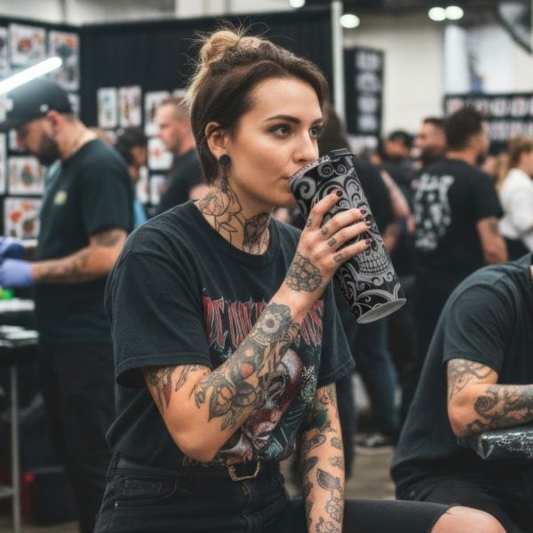 Gothic Skull Travel Tumbler - 20oz Stainless Steel Insulated Mug for Dark Academia, Unique Goth Gift