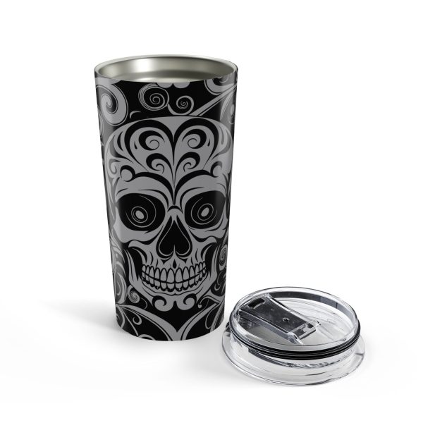 Gothic Skull Travel Tumbler - 20oz Stainless Steel Insulated Mug for Dark Academia, Unique Goth Gift