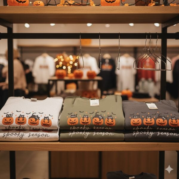 Halloween Cat and Pumpkin Sweatshirt, Cozy Unisex Fall Apparel, Spooky Season Crew, Perfect for Halloween Gatherings, Gift for Friends