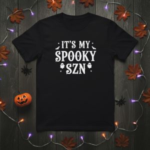 It's My Spooky SZN Ghost Unisex Shirt | Funny Halloween T-Shirt | Cute Fall Season Graphic Tee | October Party Gift Idea