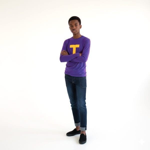 Purple "T" Kids Long-sleeve of Tolkien Black from "South Park: The Streaming Wars"