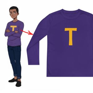 Purple "T" Kids Long-sleeve of Tolkien Black from "South Park: The Streaming Wars"