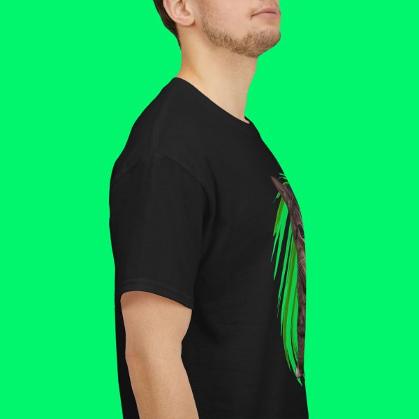 Spinning Cat Meme T-Shirt | Adorable Tabby Cat Lover Gift | Cute Pet Apparel with Green Text | Unisex Softstyle Shirt