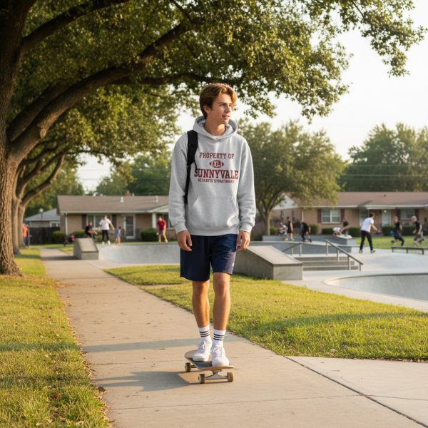 Teen/Kids Hooded Sweatshirt from "Fear Street Part One: 1994" - Sam's "Property of Sunnyvale Athletic Department"