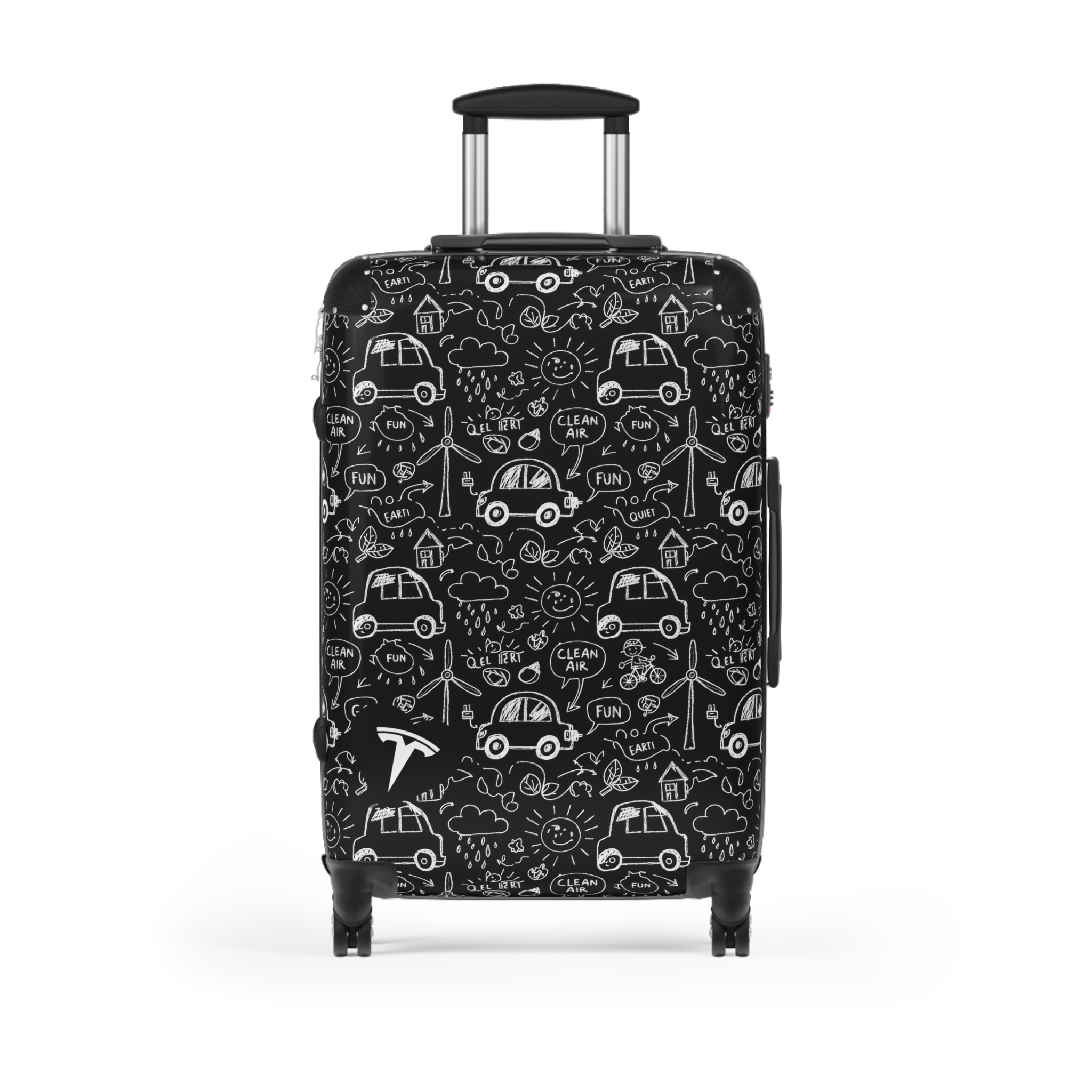 Tesla Luggage Wheeled Suitcase - Black