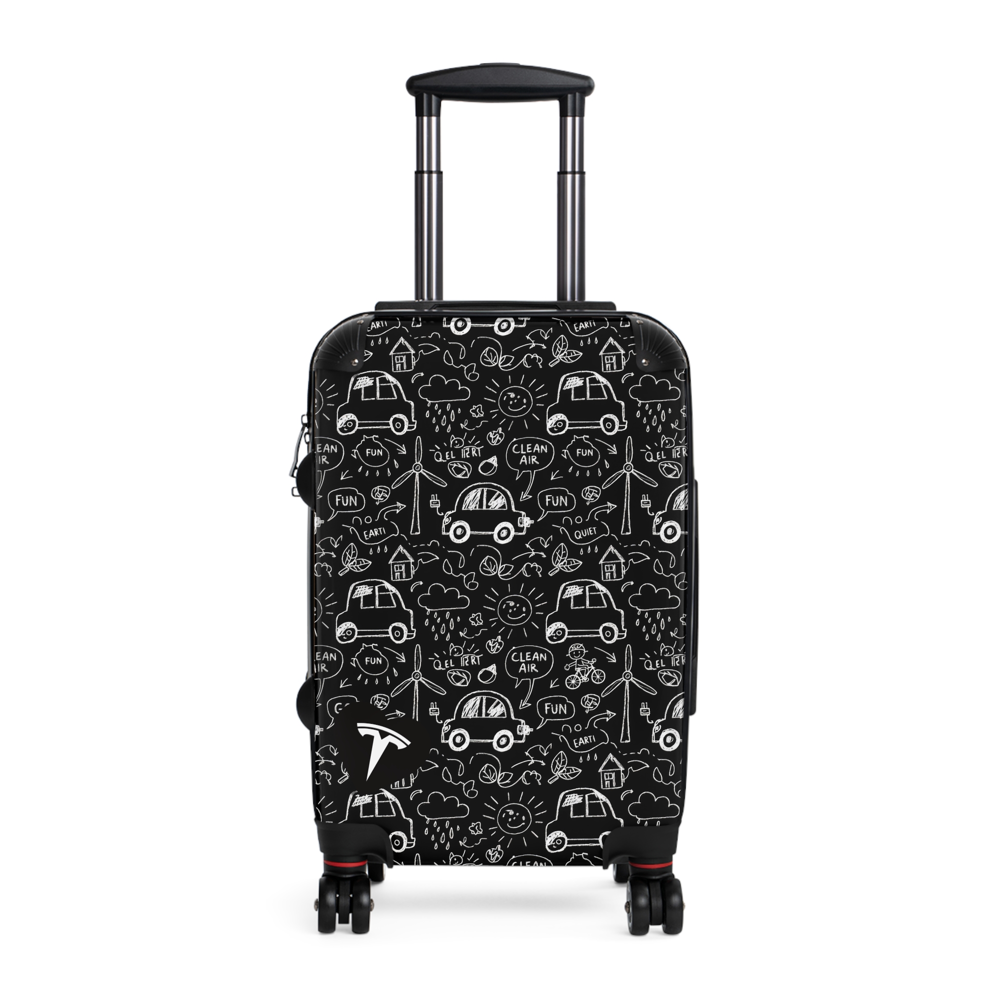 Tesla Luggage Wheeled Suitcase - Black