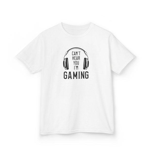 Youth T-Shirt of "Can't Hear You I'm Gaming" Soft Cotton Kids Gamer Shirt | Back to School Outfit | Comfortable Grade School Tee