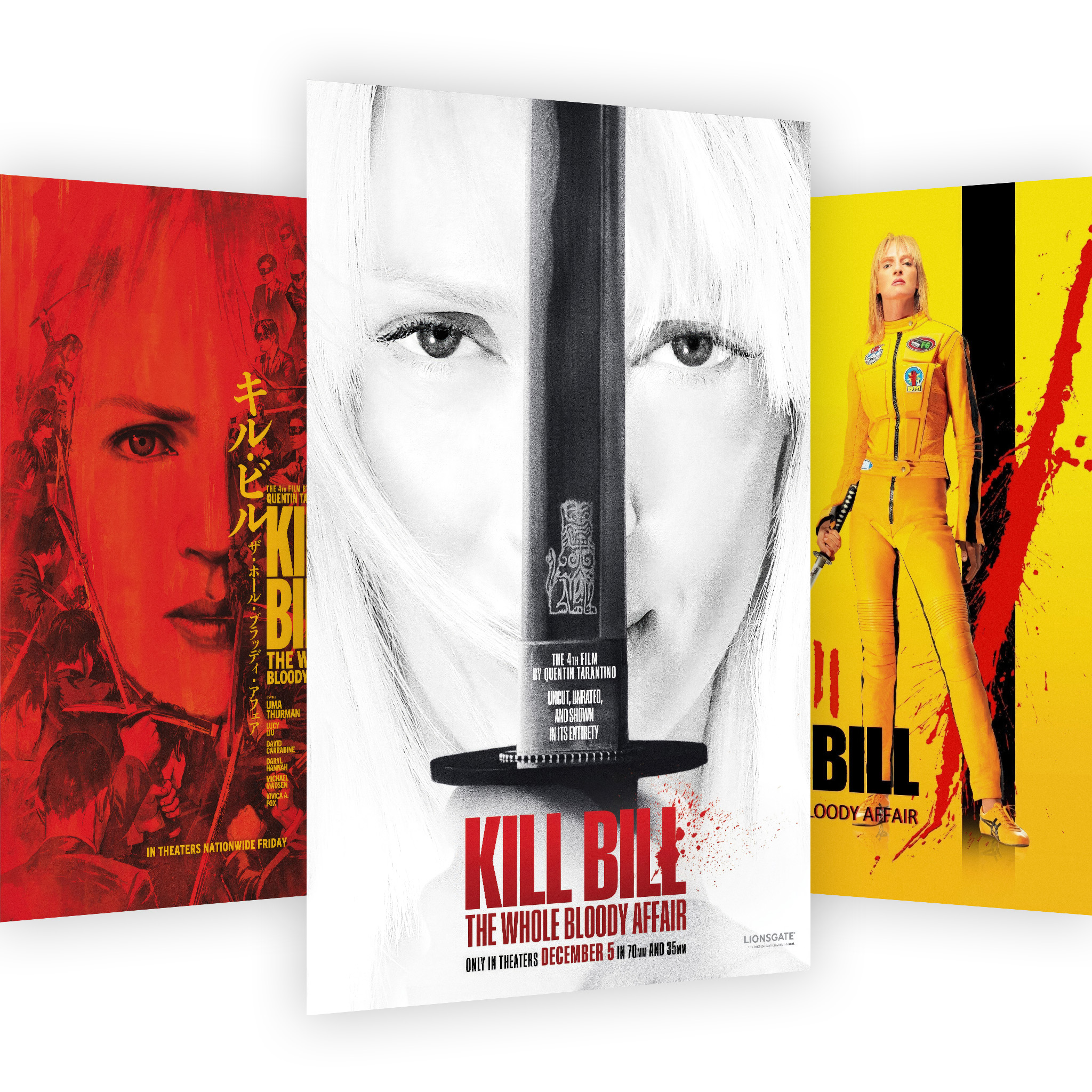 Poster Print of Kill Bill: The Whole Bloody Affair (Yellow/Red/White)